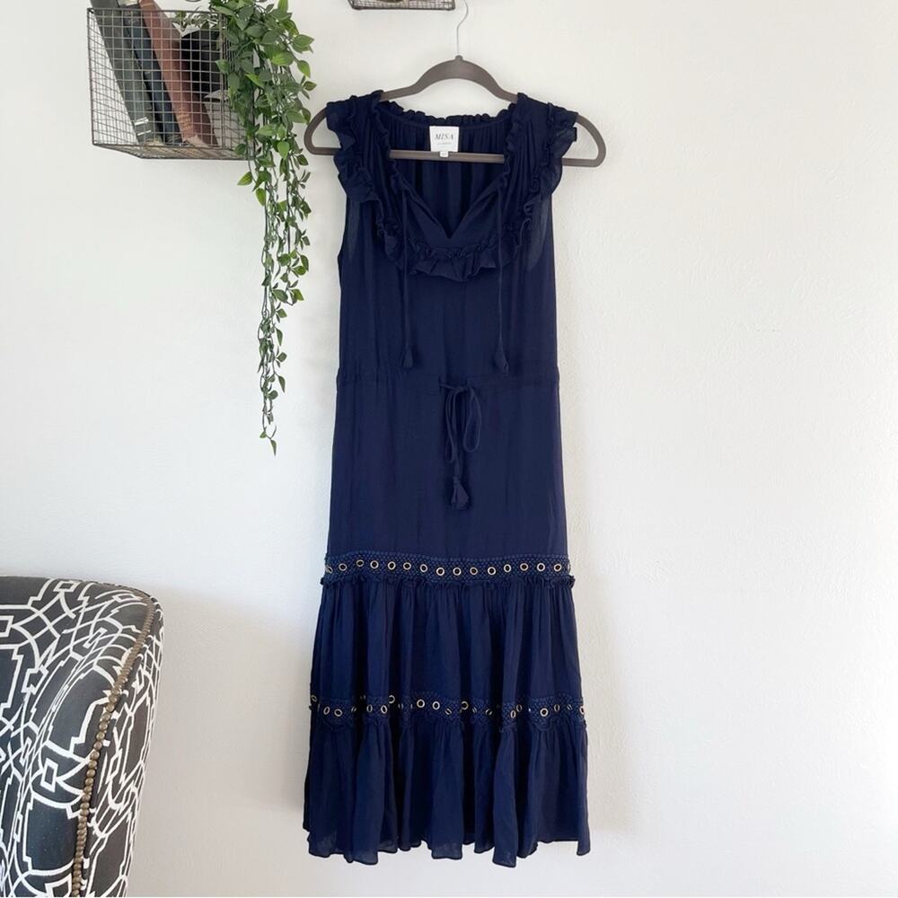 Misa Los Angeles Gabriella Grommet Midi Dress XS